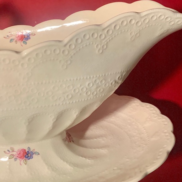 Spode Jewel Gravy Boat with Attached Underplate Ann Hathaway Jewel Pattern - Picture 9 of 10